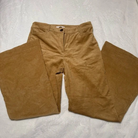 NWT LOFT Camel Corduroy Flare Trousers - Picture 2 of 4